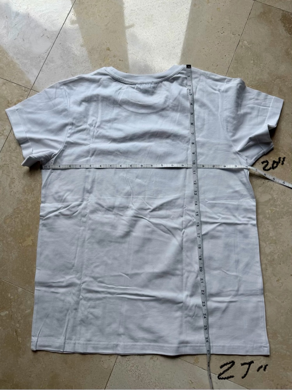 Henri Bendel White Tee with Black Text & Red Heart NWOT - Picture 3 of 5